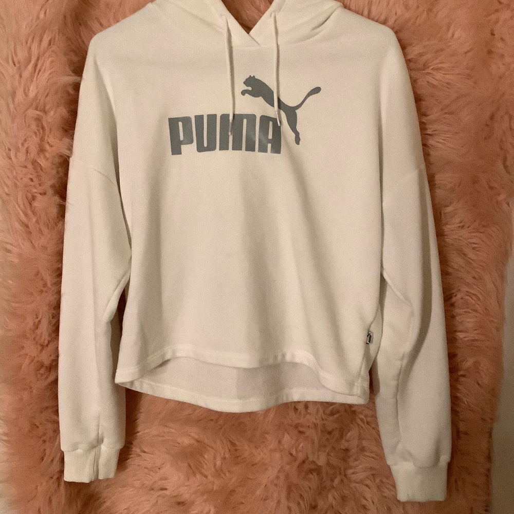 Puma Hoodie , White , Small